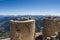 Panorama from Mont Chaberton with ruined artillery