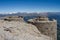 Panorama from Mont Chaberton with ruined artillery