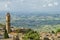 Panorama of Montalcino and Tuscany landscape, Italy, Europe