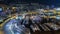 Panorama of Monte Carlo timelapse hyperlapse at night from the observation deck in the village of Monaco