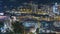 Panorama of Monte Carlo timelapse at night from the observation deck in the village of Monaco near Port Hercules.