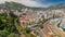 Panorama of Monte Carlo timelapse from the observation deck in the village of Monaco near Port Hercules