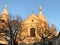 Panorama of montmartre with the domes of the basilica of Sacre C