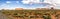 Panorama: Monument Valley scenic panorama on the road US Hwy 163 - Arizona, AZ