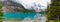 Panorama of Moraine lake in Banff, Alberta