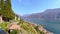 Panorama of Morcote with Monumental Cemetery and Lake Lugano, Switzerland