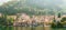 Panorama of Morning View on Colorful Town Varenna on Lake Como in Italy