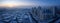 Panorama of morning Yekaterinburg in winter, Russia Ural