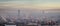 Panorama of morning Yekaterinburg in winter, Russia Ural