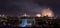 Panorama of Moscow with firework