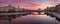 Panorama of Moskva River Embankment and White House in the Morning, Moscow, Russia