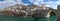 Panorama of Mostar Old Town with Old Bridge
