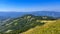 panorama from Mount Ventasso of the Reggio Apennines in summer on a sunny day