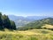 panorama from Mount Ventasso of the Reggio Apennines in summer on a sunny day