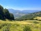 panorama from Mount Ventasso of the Reggio Apennines in summer on a sunny day