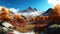 Panorama mountain autumn landscape