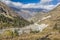 The panorama of mountain landscape of Ala-Archa gorge