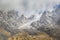 The panorama of mountain landscape of Ala-Archa gorge