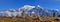 Panorama of Mountain Landscape in Himalaya. Piramid of stone.