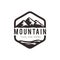 Panorama mountain landscape logo and icon design