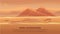 Panorama Mountain Landscape Red Planet Surface