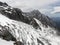 The panorama of the mountain peaks captured on the Jade Dragon Snow Mountain before the first snow melted