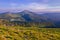 Panorama of the mountain range with Mount Goverla in the center