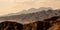 Panorama in mountain range at sinai egypt similar to Martian landscapes