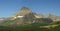 Panorama of the Mountainous Landscape  of  Glacier National Park, Montana