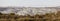 Panorama Mountainous Landscape with Villages and Snow