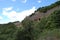 Panorama of the mountains and forests of Bages in Catalonia photographed from La Mola. Catalunya Barcelona. Natural caves