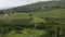 Panorama of mountains and green valleys
