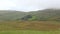 Panorama of mountains and green valleys