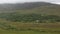 Panorama of mountains and green valleys