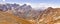 Panorama of the mountains. Lake Kulikolon. Pamir, Tajikistan. HDR