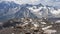 Panorama of the mountains of the Main Caucasian ridge. View from the southern slope of Mount Elbrus. Kabardino-Balkaria