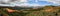 Panorama on the mountains and red soil of the South of Grande Terre, New Caledonia