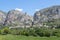 Panorama of Moustiers-Sainte-Marie in the Provence, France