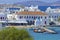 Panorama of Mykonos town, Greece