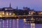 Panorama of Nantes at sunrise