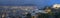 The panorama of Naples in the evening dusk