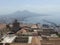 Panorama of Naples seen from above in Italy.