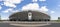 Panorama of The Nassau Coliseum with a New York Islanders and Long Island Nets banner