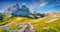 Panorama of the National Park Tre Cime di Lavaredo with rifugio