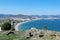 Panorama of Nea Peramos and Aegean sea