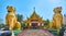 Panorama of Ngar Htat Gyi Buddha Temple entrance, Yangon, Myanmar