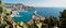 Panorama of Nice city port, France.