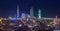 Panorama night city Batumi