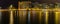 Panorama Night scene of Sydney harbor at Circular Quay Sydney New South Wales Australia