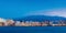 Panorama of night Venetian quay, Chania, Crete